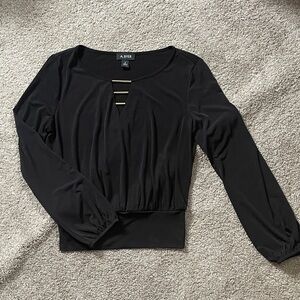 A. Byer Black Long Sleeve Blouse